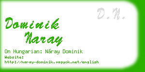 dominik naray business card