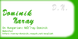 dominik naray business card